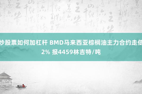 炒股票如何加杠杆 BMD马来西亚棕榈油主力合约走低2% 报4459林吉特/吨