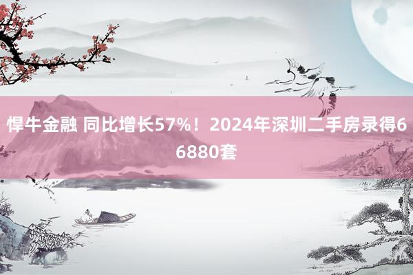 悍牛金融 同比增长57%！2024年深圳二手房录得66880套