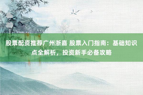 股票配资推荐广州浙嘉 股票入门指南：基础知识点全解析，投资新手必备攻略